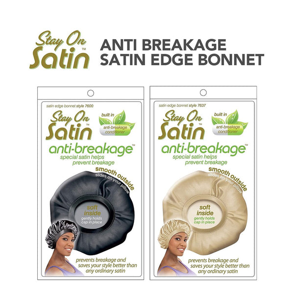 STAY ON SATIN Anti Breakage Satin Edge Bonnet