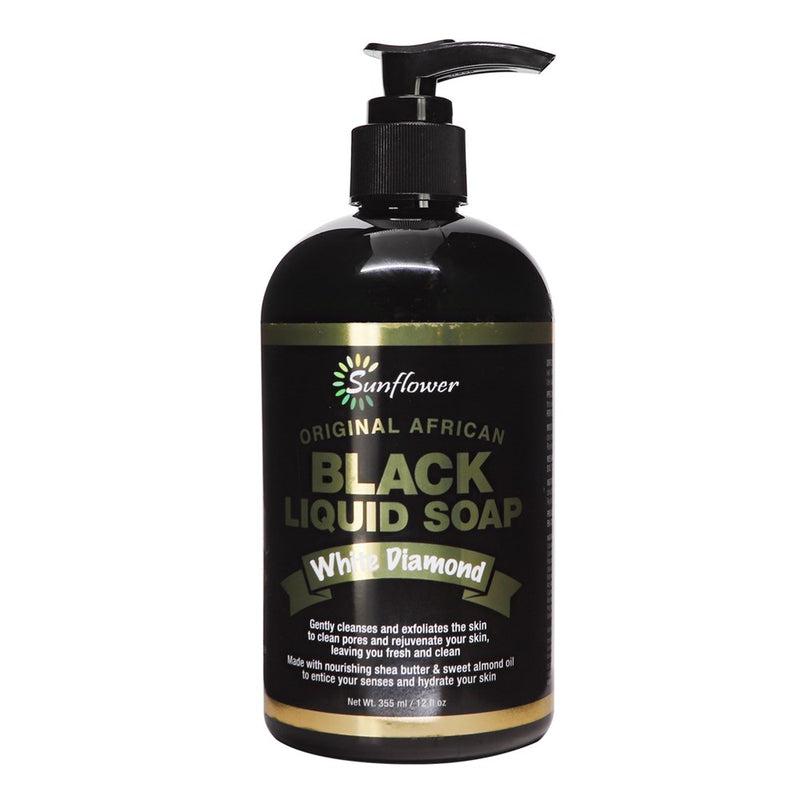 SUNFLOWER Original African Black Liquid Soap (12oz)