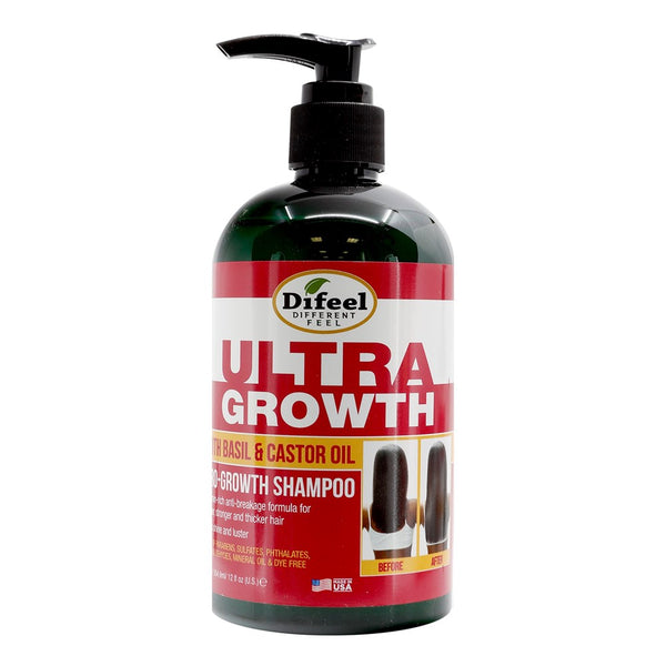 SUNFLOWER Difeel Ultra Growth Basil & Castor Oil Pro-Growth Shampoo (12oz)