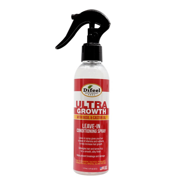 SUNFLOWER Difeel Ultra Growth Basil & Castor Oil Hair Growth Leave In Conditioning Spray (6oz)