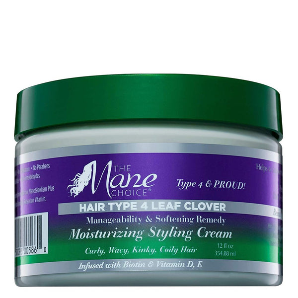 THE MANE CHOICE 4 Leaf Clover Manageability & Softening Remedy Moisturizing Styling Cream(12oz)