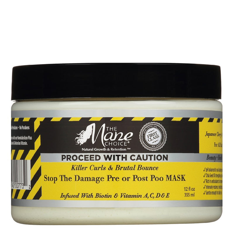 THE MANE CHOICE Killer Curls & Brutal Bounce Stop The Damage Pre or Post Poo Mask(12oz)