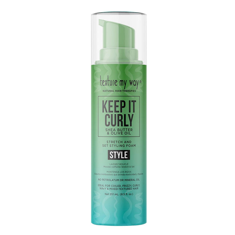 TEXTURE MY WAY Keep It Curly Stretch And Set Styling Foam (8.5oz) Discontinued