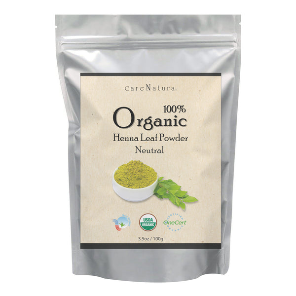 CARE NATURA  100% Organic Henna Leaf Powder [Neutral] (3.5oz)