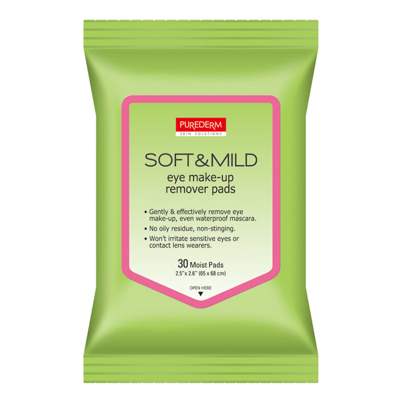 PUREDERM Soft and Mild  Eye Make-Up Remover Pads (30 Pads)