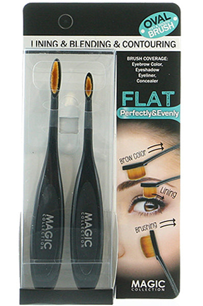 MAGIC COLLECTION Oval Lining & Blending & Contouring Brush 2pc [pk] #MTO003F