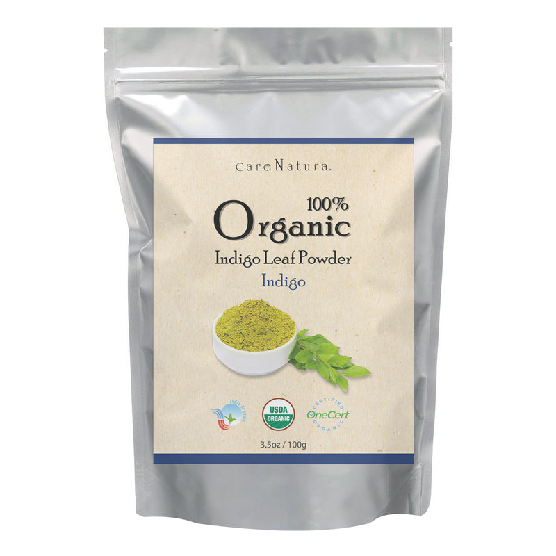 CARE NATURA  100% Organic Henna Leaf Powder [Indigo] (3.5oz)