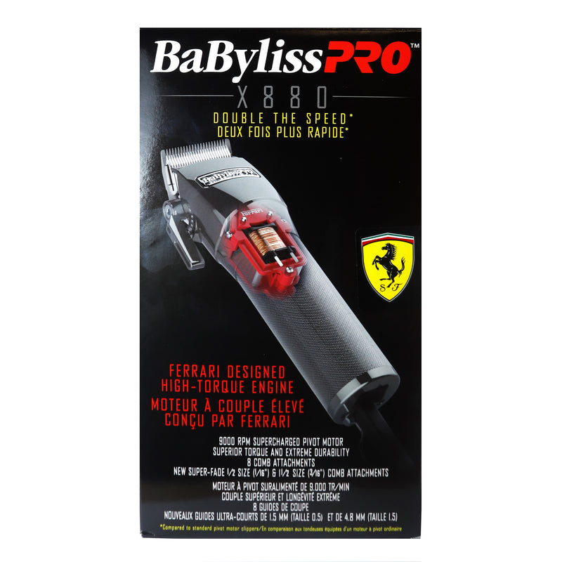 BABYLISS PRO X880 Double The Speed Clipper[Ferrari Designed]